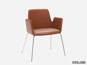 ALTEA - Leather chair with armrests _ INCLASS