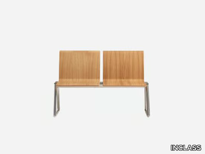 LIN WOOD - Freestanding oak beam seating _ INCLASS