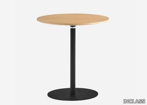 NUME - Round height-adjustable oak coffee table _ INCLASS