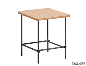 NUC - Square metal high side table with wooden top _ INCLASS