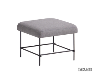 NUC - Upholstered square fabric and metal pouf _ INCLASS