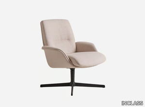 REVER - Swivel fabric armchair with 4-spoke base _ INCLASS