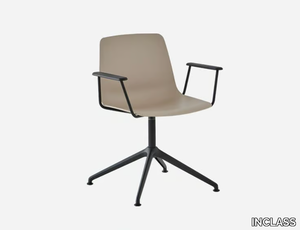 VARYA XL - Trestle-based swivel polypropylene office chair with armrests _ INCLASS