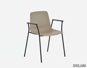 VARYA XL - Stackable polypropylene chair with armrests _ INCLASS