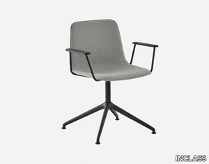 VARYA XL - Trestle-based swivel fabric office chair with armrests _ INCLASS