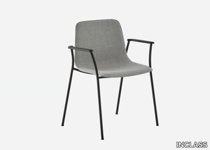 VARYA XL - Stackable fabric chair with armrests _ INCLASS