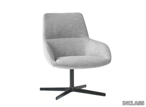 DUNAS LOUNGE - Swivel fabric armchair with 4-spoke base _ INCLASS