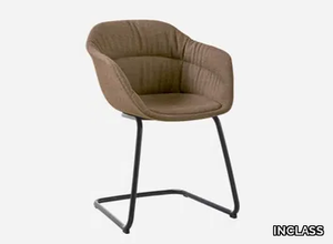 TAIA - Cantilever upholstered fabric chair with armrests _ INCLASS