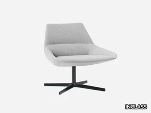 DUNAS XL - Swivel with 4-spoke base fabric easy chair _ INCLASS