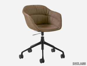 TAIA - Upholstered fabric office chair with castors with 5-Spoke base _ INCLASS