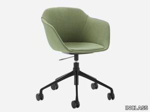 TAIA - Fabric office chair with castors with 5-Spoke base _ INCLASS