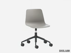 VARYA - Height-adjustable polypropylene office chair with castors with 5-Spoke base _ INCLASS