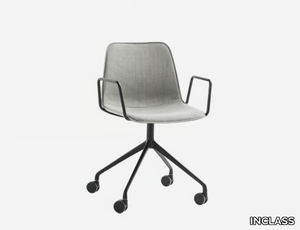 VARYA TAPIZ - Swivel trestle-based fabric office chair with armrests _ INCLASS