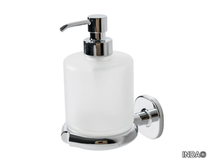 ELLEPI - Wall-mounted satin glass Bathroom soap dispenser _ INDA®