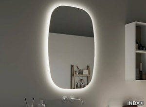 CLAIRE+ - Bathroom mirror with integrated lighting _ INDA®