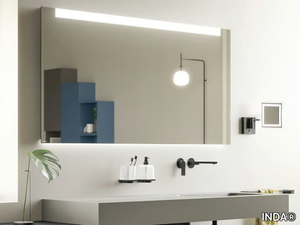 LUSSINO + - Bathroom mirror with integrated lighting _ INDA®