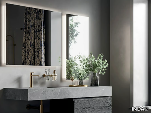 PARENZO + - Bathroom mirror with integrated lighting _ INDA®