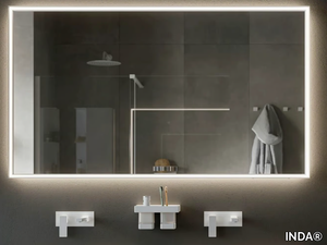 PIRANO + - Bathroom mirror with integrated lighting _ INDA®