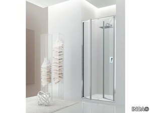 JOLLY - 4 - Niche glass shower cabin with hinged door _ INDA®