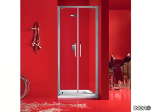 PRAIA - 5 - Niche glass shower cabin with hinged door _ INDA®
