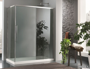 TRENDY DESIGN - 2 - Glass shower cabin with sliding door _ INDA®