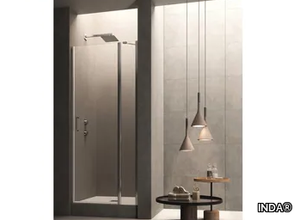 CLAIRE DESIGN - 6 - Niche glass shower cabin with hinged door _ INDA®