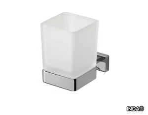 LEA - Satin glass toothbrush holder _ INDA®