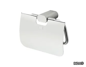 MITO - Chromed brass toilet roll holder with cover _ INDA®