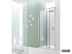 JOLLY - 5 - Niche glass shower cabin with folding door _ INDA®