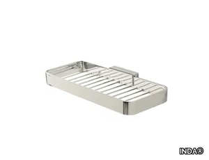 LEA - Chromed brass soap dish / bathroom wall shelf _ INDA®