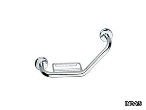 A0492T - L-shaped grab bar with soap holder _ INDA®