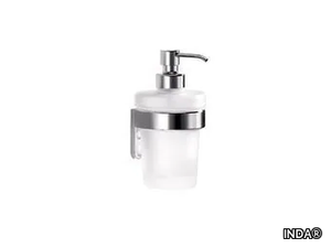 EGO - Wall-mounted satin glass Bathroom soap dispenser _ INDA®