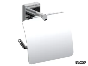 FORUM QUADRA - Metal toilet roll holder with cover _ INDA®