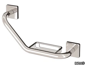 FORUM QUADRA - Brass grab bar with soap holder _ INDA®