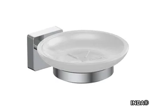 FORUM QUADRA - Wall-mounted satin glass soap dish _ INDA®