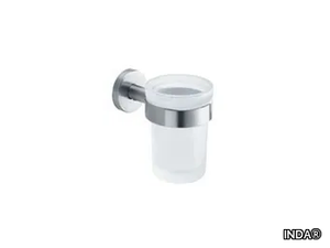 INOX - Satin glass toothbrush holder _ INDA®