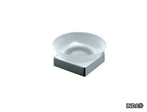 LOGIC - Countertop satin glass soap dish _ INDA®