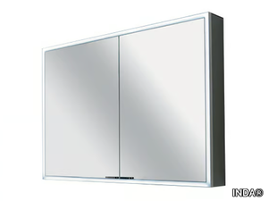 QUATTRO / QUATTRO+ - Mirror with cabinet with integrated lighting _ INDA®