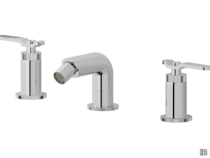 BOLD LEVER B2393 - 3 hole countertop bidet tap with automatic pop-up waste _ IB