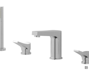 TWITTER TW396 - Deck mounted Recessed bathtub tap with hand shower _ IB