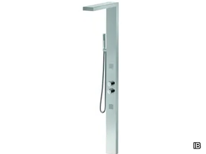 MA800 - Thermostatic wall-mounted steel shower panel with hand shower _ IB