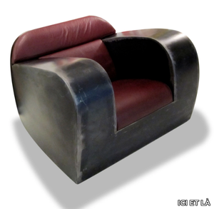 FAT ASS - Metal armchair with armrests _ ICI ET LÀ