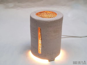 RAFIA 01 - LED handmade porcelain stoneware table lamp _ ICI ET LÀ