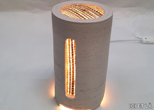 RAFIA 02 - LED handmade porcelain stoneware table lamp _ ICI ET LÀ