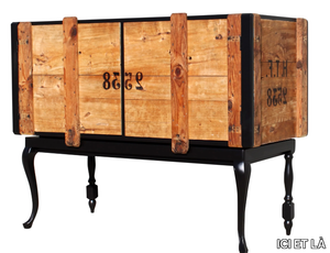 THE BLACK - Reclaimed wood sideboard with doors _ ICI ET LÀ