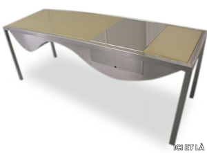 ORO INCA - Stainless steel writing desk with drawers _ ICI ET LÀ