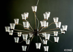 CANALETTO - LED blown glass chandelier _ ICONE