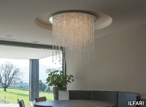 ICE FALL C - Metal ceiling lamp with crystals _ ILFARI