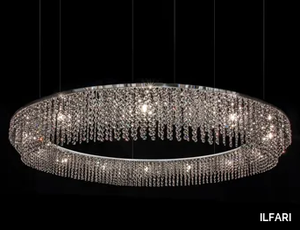 SKY CYCLES ROUND H17 - Metal pendant lamp with crystals _ ILFARI