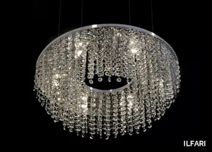 SKY CYCLES ROUND H6 - Metal pendant lamp with crystals _ ILFARI